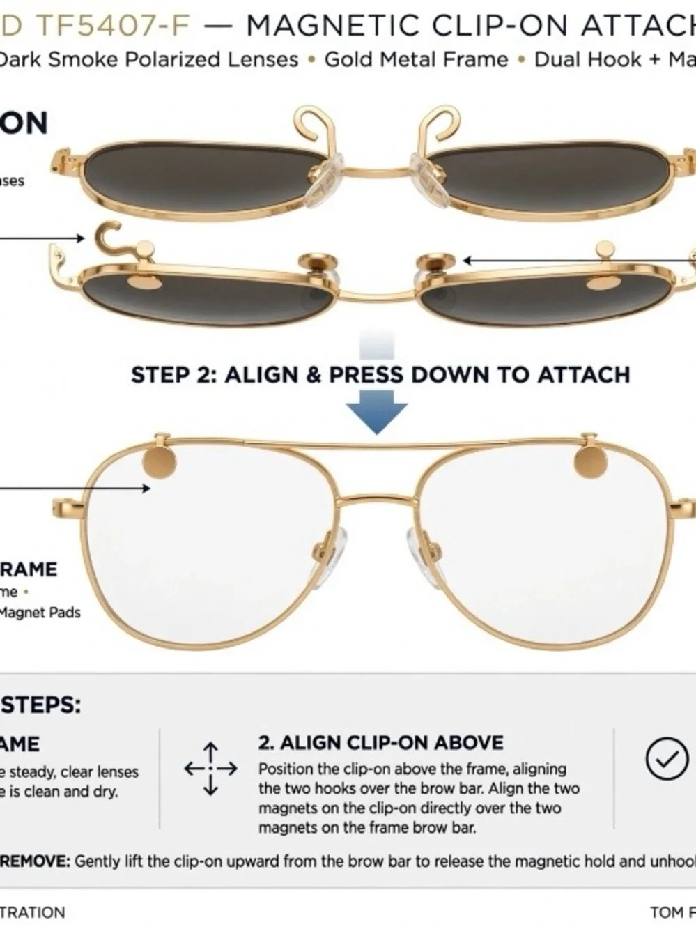 Tom Ford gold tone